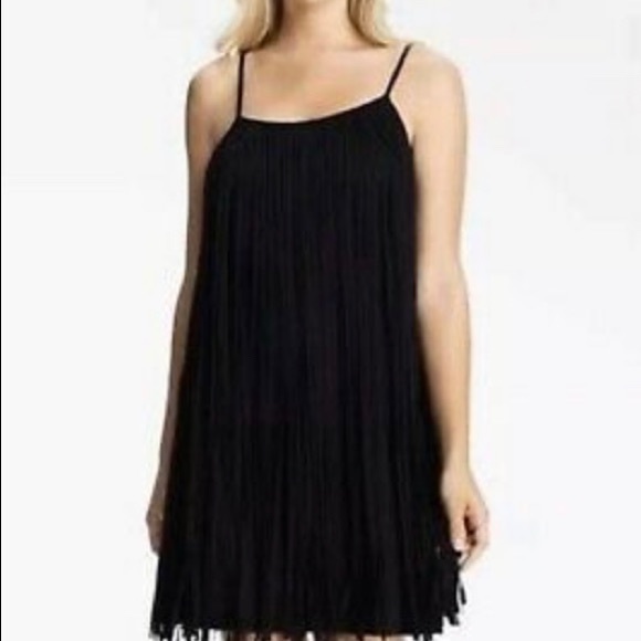 Badgley Mischka Black Spaghetti Strap Dress - Picture 2 of 6